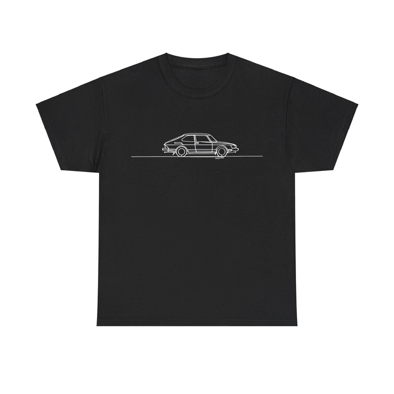 Load image into Gallery viewer, Saab 900 White Design Car Silhouette T-shirt