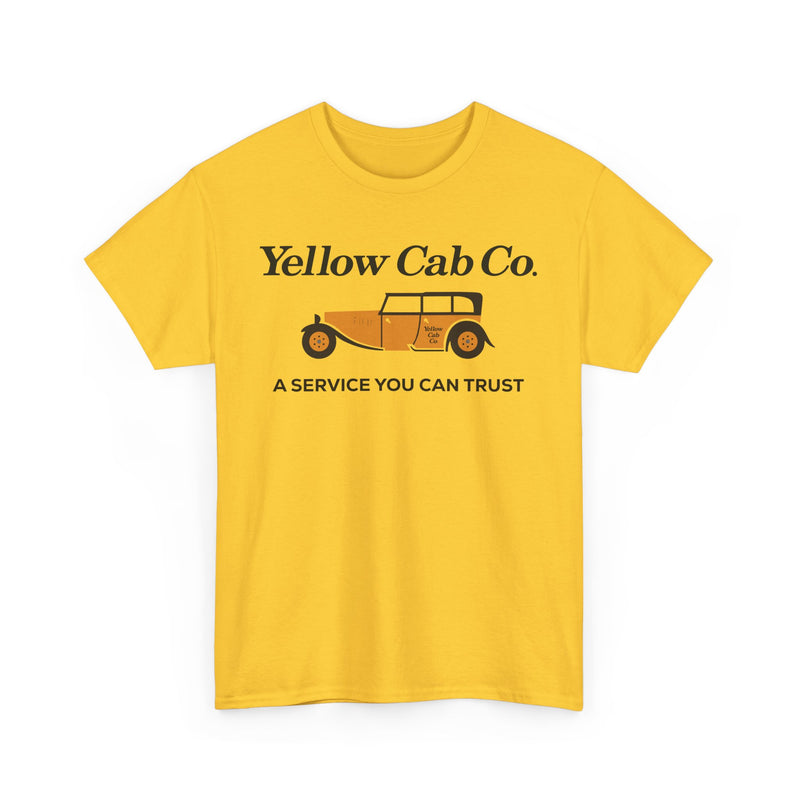 Load image into Gallery viewer, Yellow Cab Co A Service You Can Trust Vintage Taxi Logo Retro T-shirt