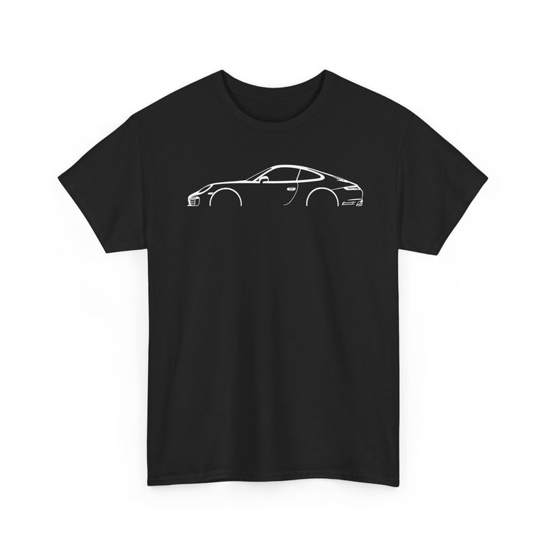 Load image into Gallery viewer, Porsche 911 Carrera 991 Silhouette White Logo T-Shirt Sports Car Enthusiast Tee