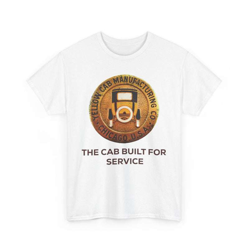 Load image into Gallery viewer, Yellow Cab Manufacturing Company The Cab Built For Service Chicago Illinois T-shirt