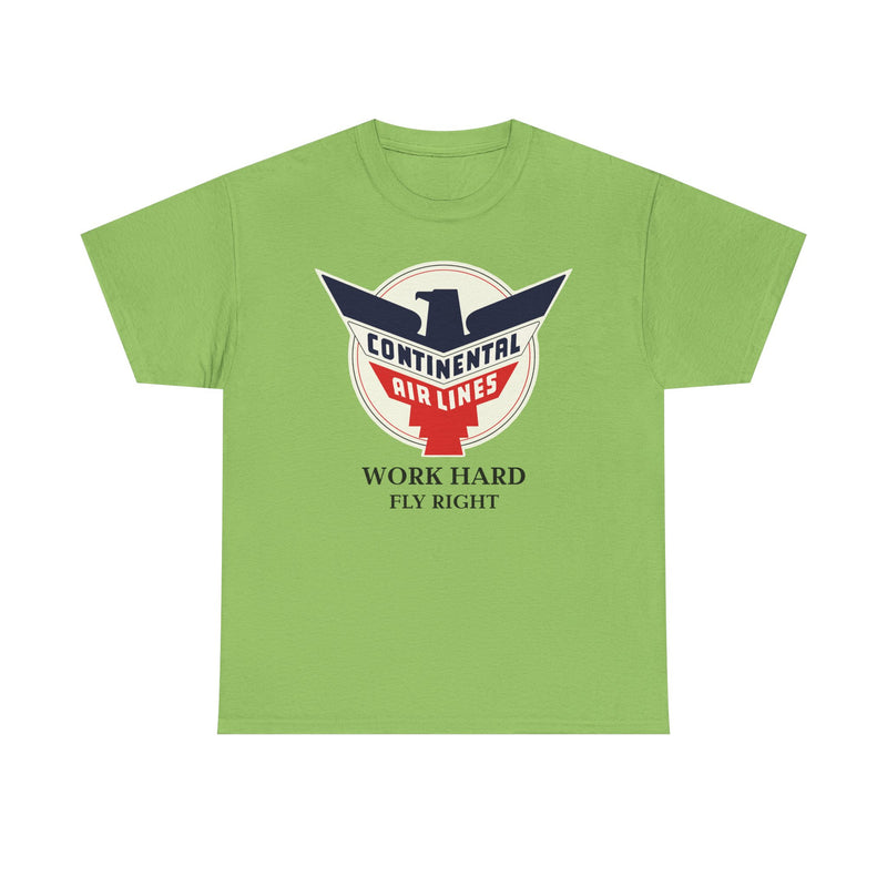 Load image into Gallery viewer, Continental Airlines Red White Blue Eagle Work Hard Fly Right T-shirt