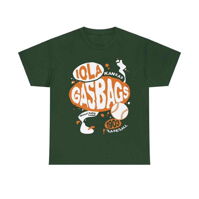 Load image into Gallery viewer, Iola Gasbags Est 1903 Kansas Baseball T-shirt