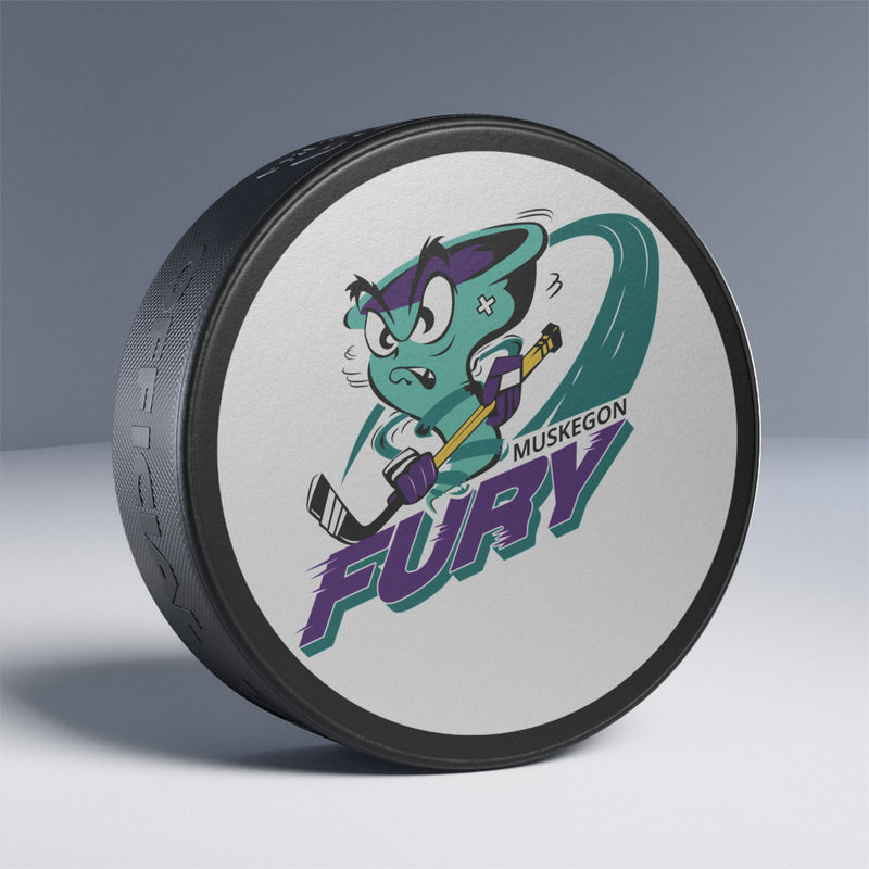 Load image into Gallery viewer, Muskegon Fury Michigan 1992-2008 Hockey Puck