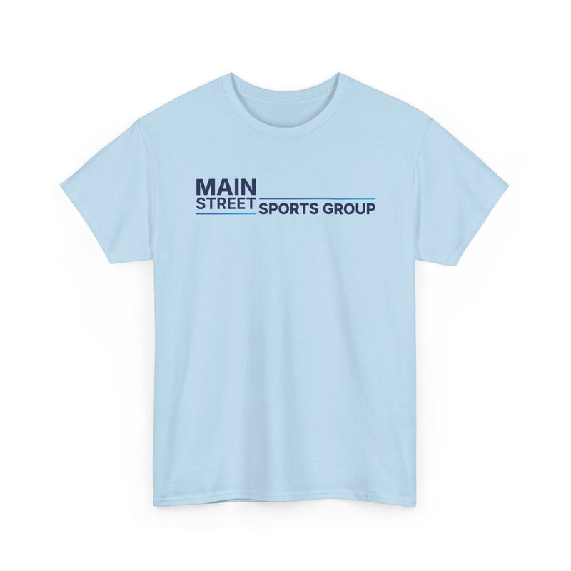 Load image into Gallery viewer, Main Street Sports Group T-Shirt Athletic Company Logo Blue Tee