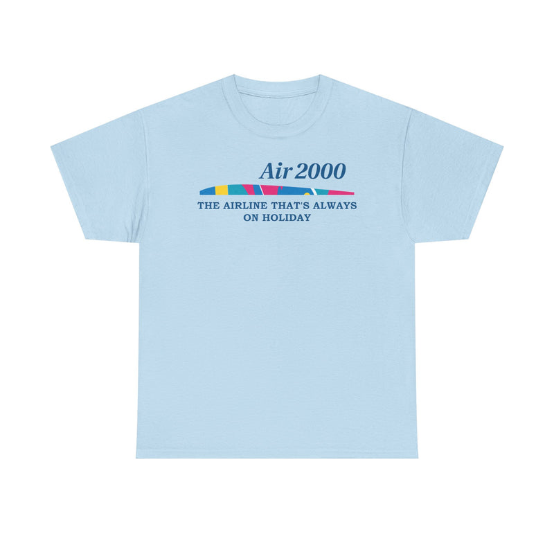 Load image into Gallery viewer, Air 2000 The Airline That's Always on Holiday Vintage Logo Aviation T-shirt