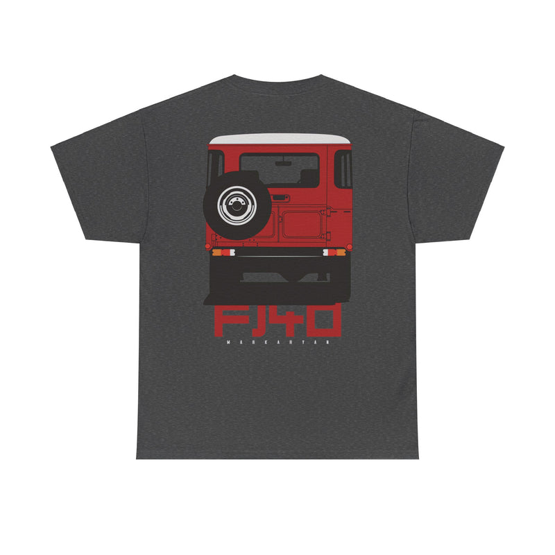 Load image into Gallery viewer, Toyota Land Cruiser FJ40 Red Car Double-sided T-shirt