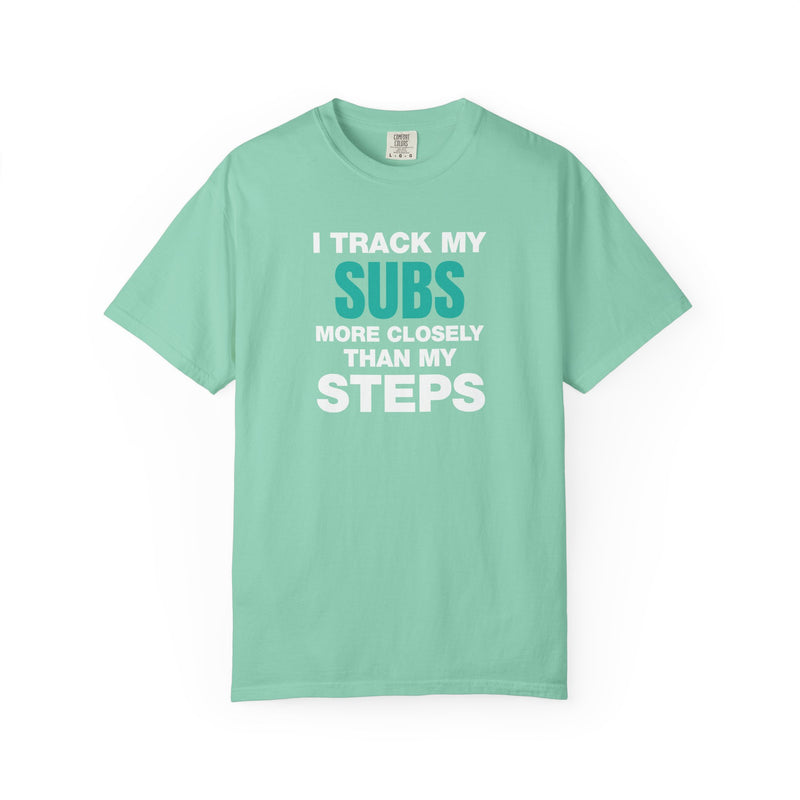 Load image into Gallery viewer, Track Credit Card Subs Steps Points Miles Travel Teal T-shirt