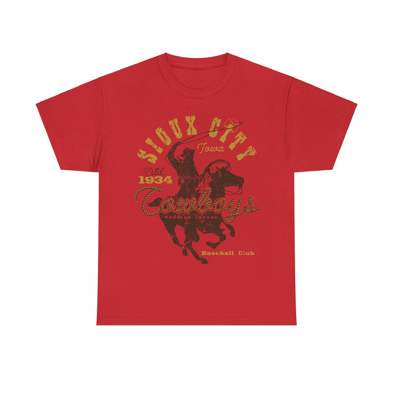 Load image into Gallery viewer, Sioux City Cowboys Est 1934 Iowa Baseball T-shirt