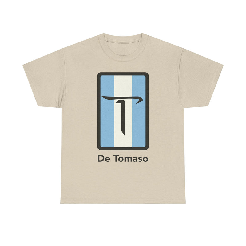 Load image into Gallery viewer, De Tomaso Italian Sports Car Manufacturer Blue Stripe T-shirt
