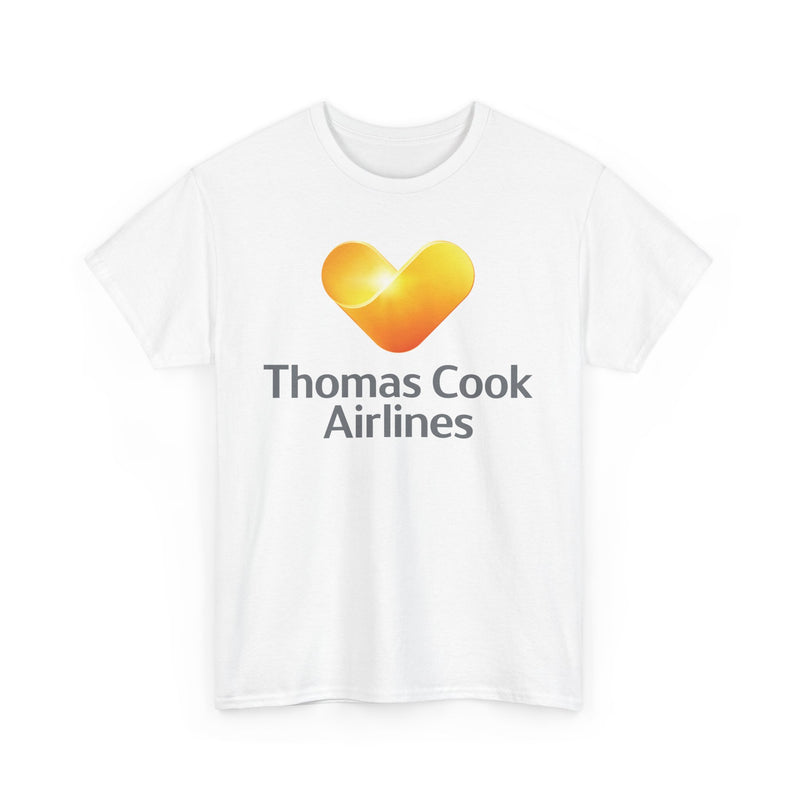 Load image into Gallery viewer, Thomas Cook Airlines Sunny Heart Logo Defunct Travel Company T-shirt