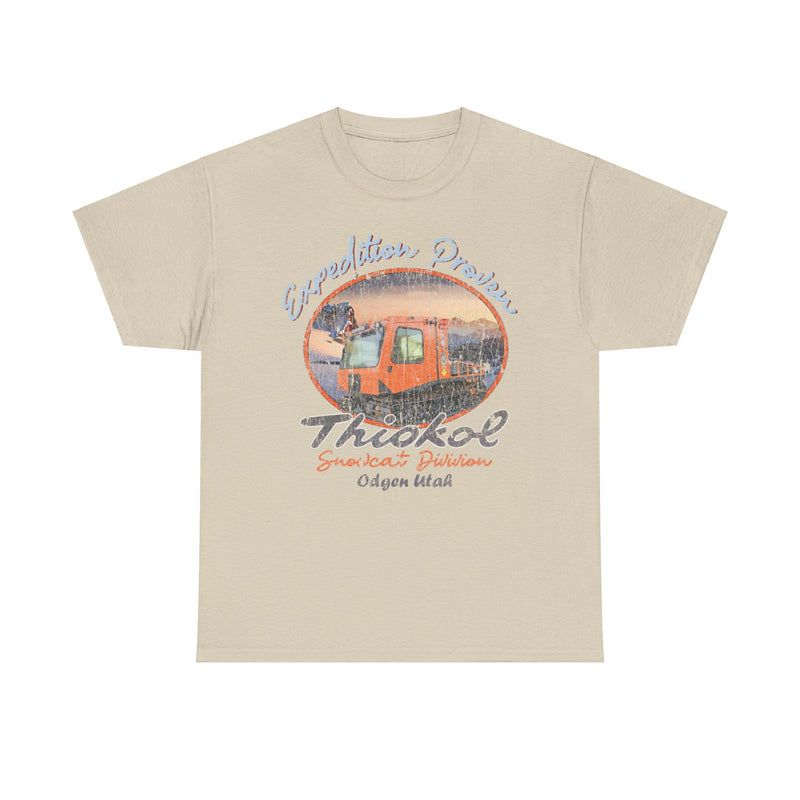 Load image into Gallery viewer, Thiokol Snowcat Division 1929 Ogden Utah Expedition Proven Snowmobile T-shirt