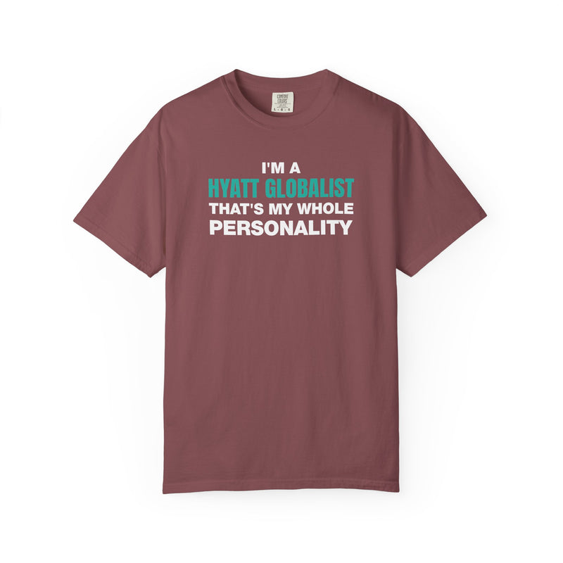 Load image into Gallery viewer, Hyatt Globalist Personality Credit Card Points Miles Travel Teal T-shirt