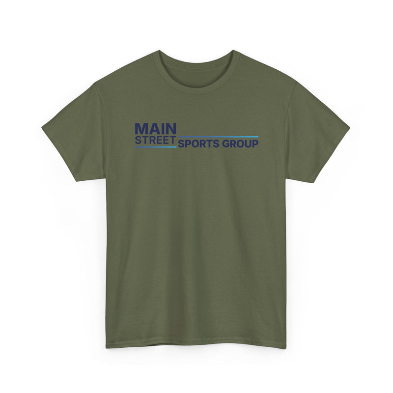 Load image into Gallery viewer, Main Street Sports Group T-Shirt Athletic Company Logo Blue Tee