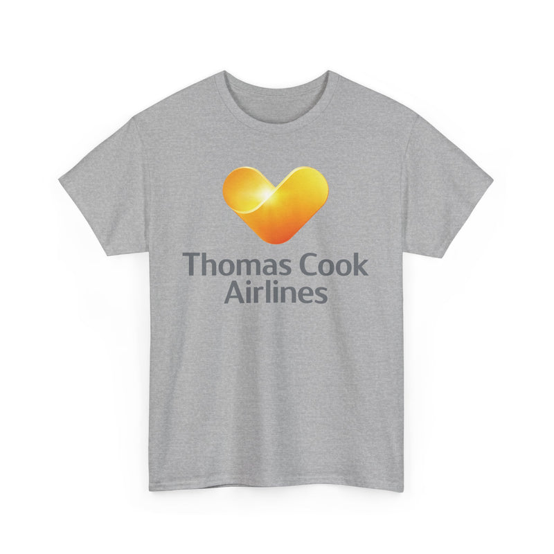 Load image into Gallery viewer, Thomas Cook Airlines Sunny Heart Logo Defunct Travel Company T-shirt