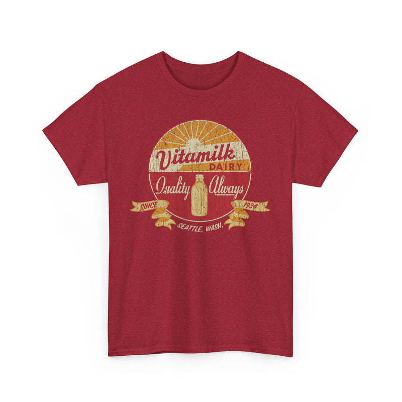 Load image into Gallery viewer, Vitamilk Dairy Seattle Washington 1934 Quality Always Milk Company Logo T-shirt