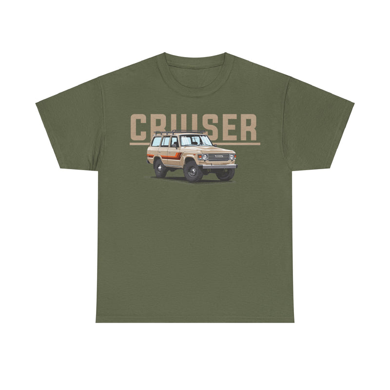 Load image into Gallery viewer, Toyota Land Cruiser 80 Series with Retro TRD Racing Stripes Car T-shirt