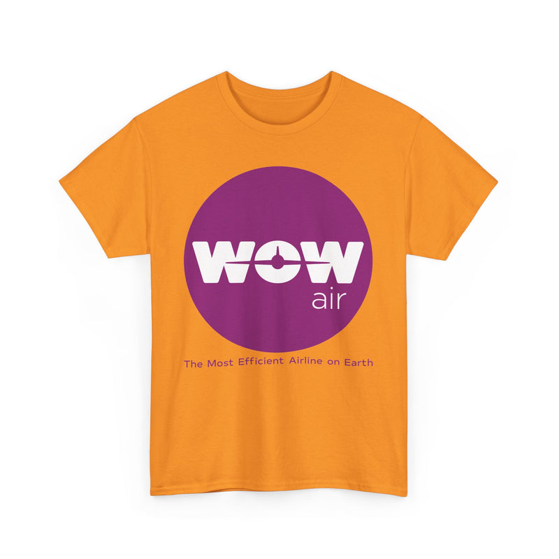 Load image into Gallery viewer, WOW Air Purple Logo Iceland Budget Airline Defunct Memorabilia T-shirt