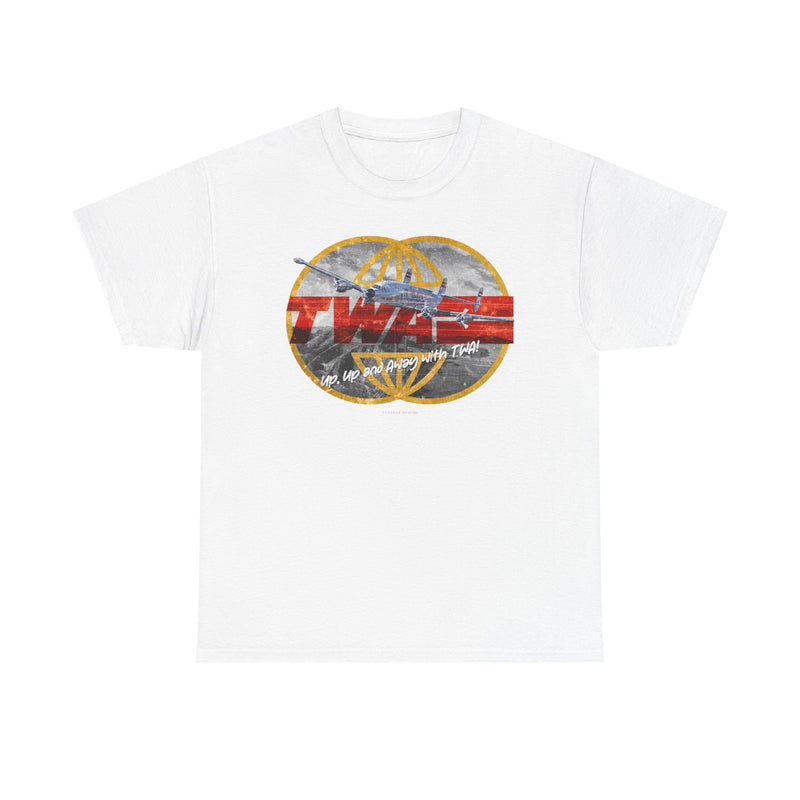 Load image into Gallery viewer, TWA Transworld Airline Up Up and Away Nostalgic Retro Logo T-shirt