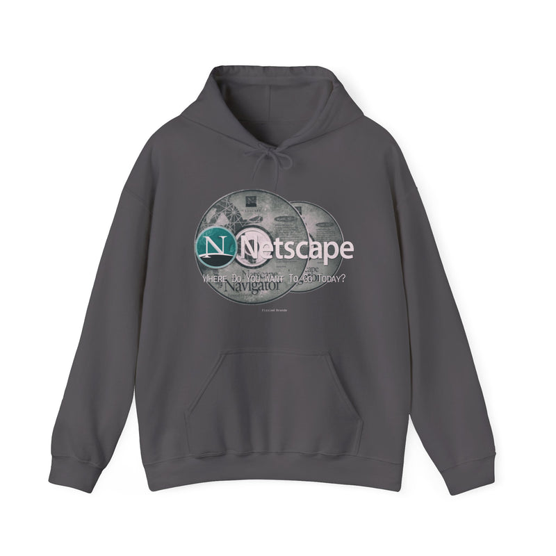 Load image into Gallery viewer, Netscape Navigator Internet Browser Retro Nostalgic Pullover Hoody
