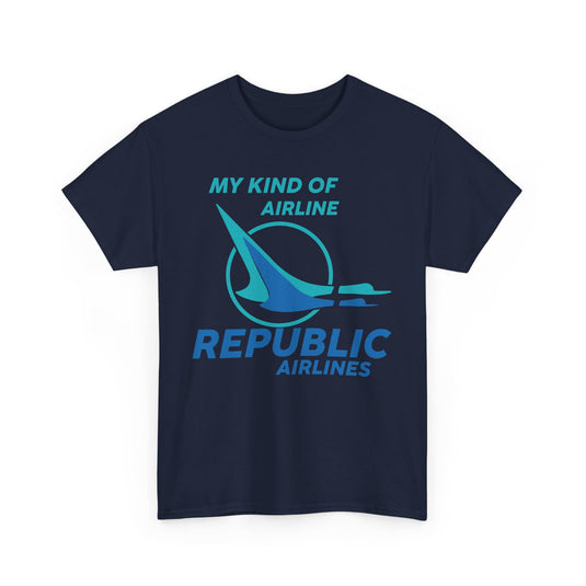 Republic Airlines Turquoise Bird My Kind of Airline Aviation T-Shirt