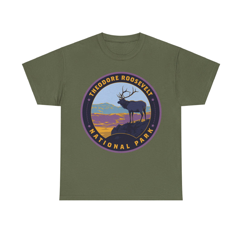 Load image into Gallery viewer, Theodore Roosevelt National Park North Dakota Round Logo T-shirt