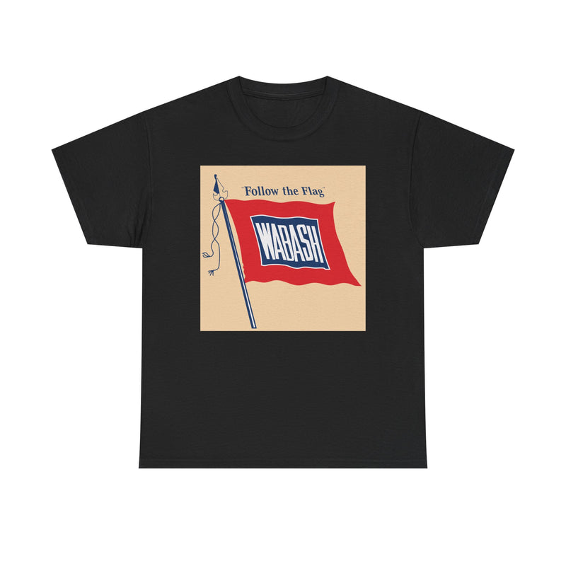 Load image into Gallery viewer, Wabash Follow The Flag Vintage Railroad Logo Train T-Shirt
