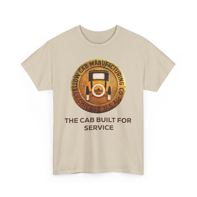 Load image into Gallery viewer, Yellow Cab Manufacturing Company The Cab Built For Service Chicago Illinois T-shirt