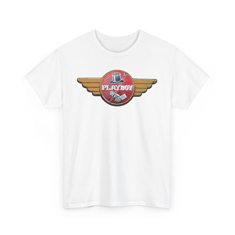 Load image into Gallery viewer, Playboy Golden Wings Classic Top Hat Emblem Rare Car T-shirt