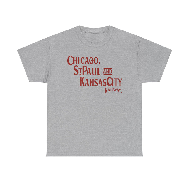 Load image into Gallery viewer, Chicago St Paul Kansas City Railway Railroad Logo Vintage T-Shirt