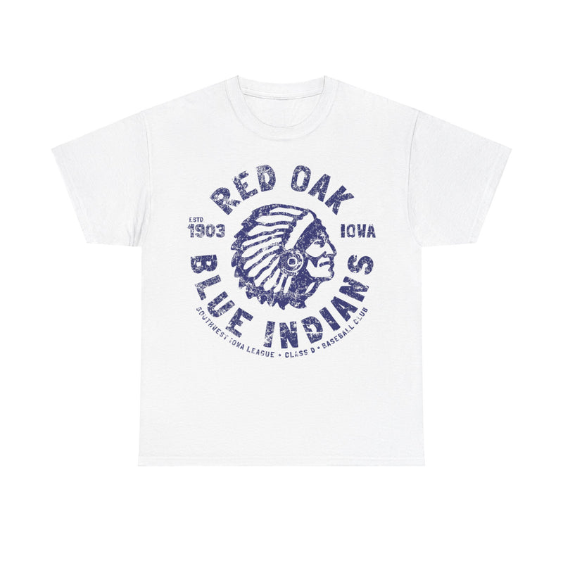 Load image into Gallery viewer, Red Oak Blue Indians Est 1903 Iowa Baseball T-shirt