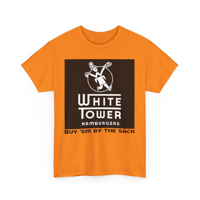 Load image into Gallery viewer, White Tower Hamburgers Buy Em By The Sack Vintage Logo T-Shirt