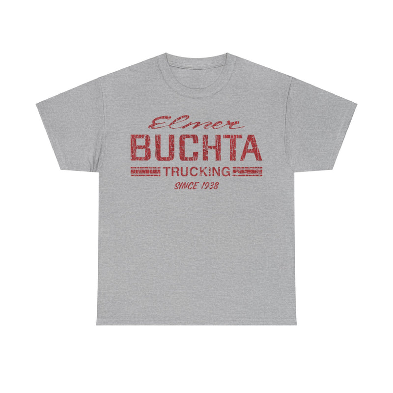 Load image into Gallery viewer, Elmer Buchta Trucking 1938 Distressed Print T-shirt