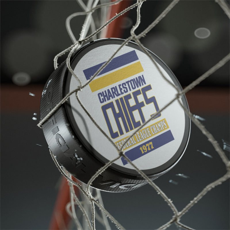 Load image into Gallery viewer, Charlestown Chiefs Slap Shot 1977 Nostalgic Hockey Puck