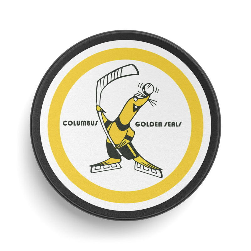 Load image into Gallery viewer, Columbus Golden Seals Hockey 1971-1973 Round Logo Hockey Puck