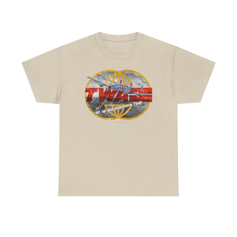 Load image into Gallery viewer, TWA Transworld Airline Up Up and Away Nostalgic Retro Logo T-shirt