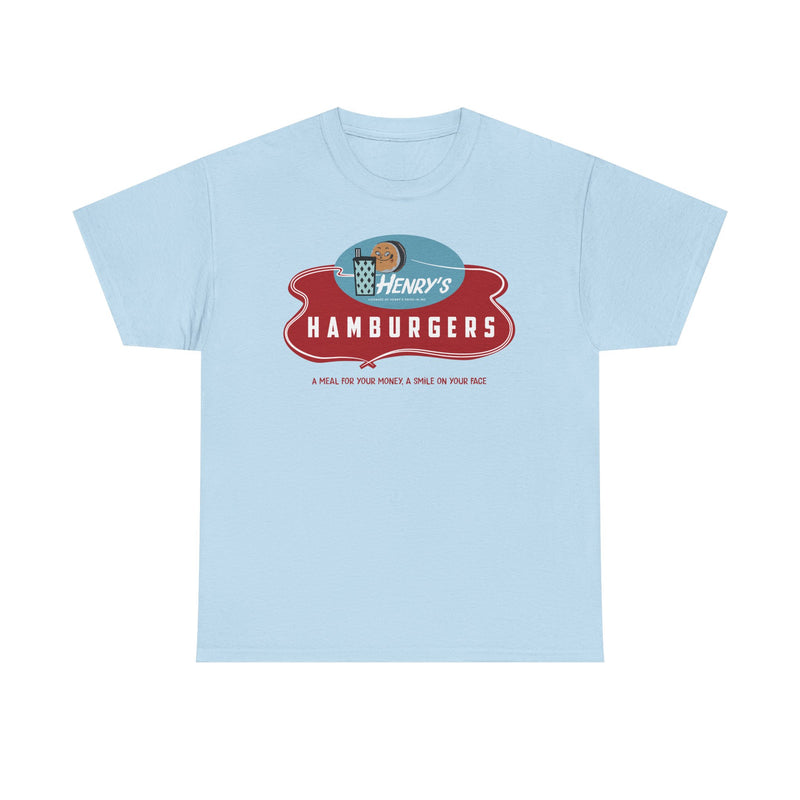 Load image into Gallery viewer, Henry's Hamburgers Vintage Drive-In Chain Restaurant Logo T-Shirt