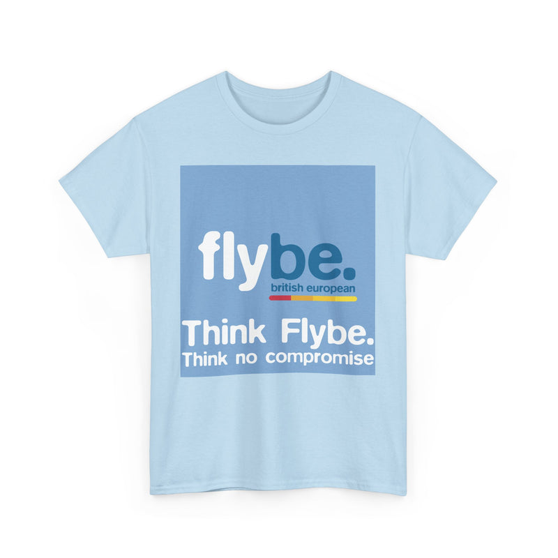 Load image into Gallery viewer, Flybe British European Think No Compromise Regional Airline Logo T-shirt
