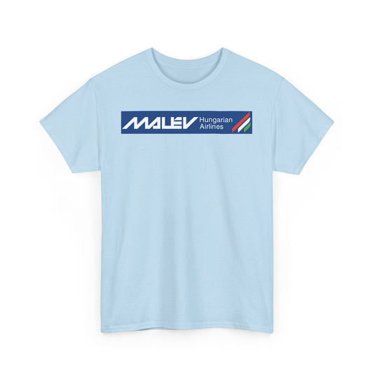 Malev Hungarian Airlines Vintage European Flag Carrier Aviation T-shirt