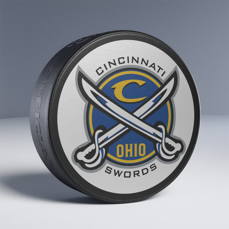 Load image into Gallery viewer, Cincinnati Swords Ohio American League '71-74 Hockey Puck