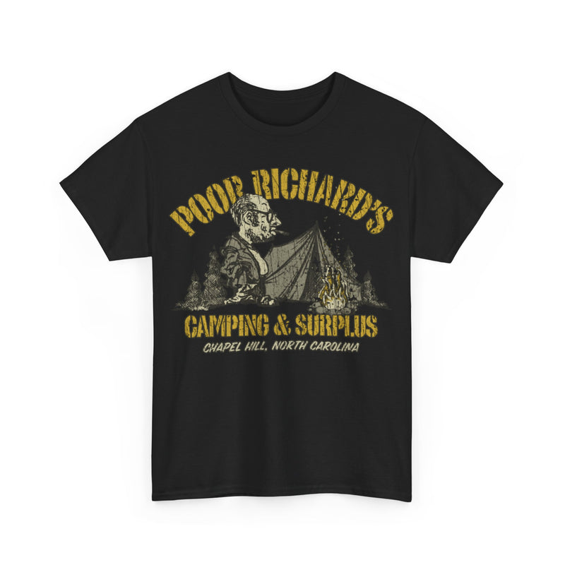 Load image into Gallery viewer, Poor Richards Camping Surplus 1968 Distressed Print T-shirt