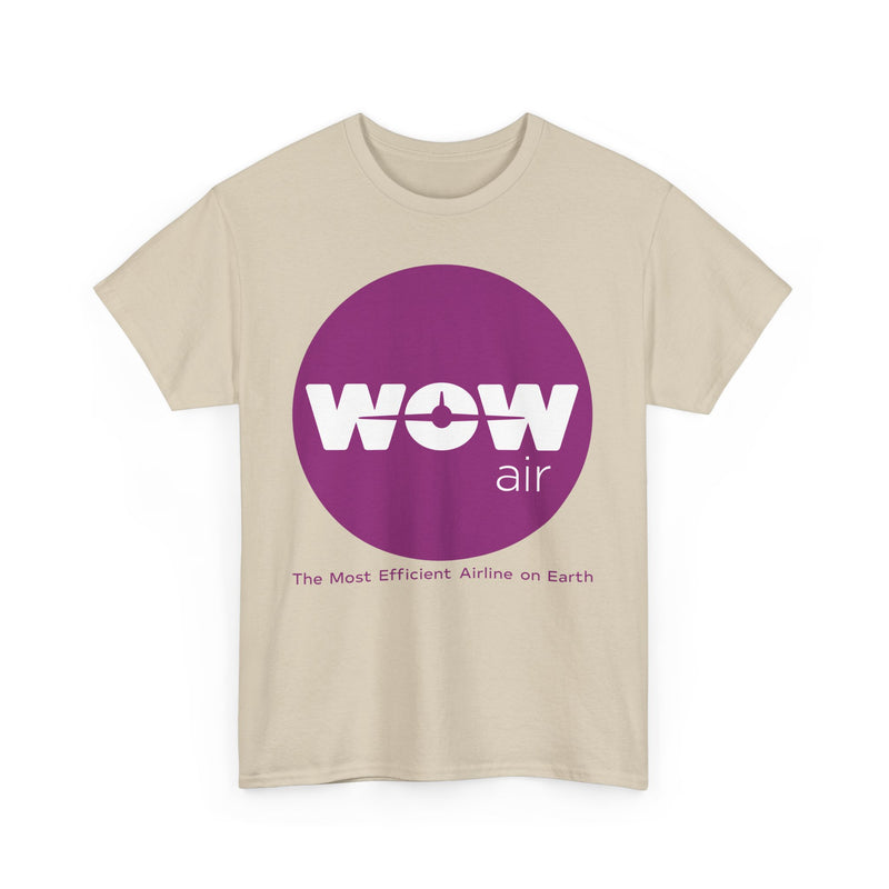 Load image into Gallery viewer, WOW Air Purple Logo Iceland Budget Airline Defunct Memorabilia T-shirt