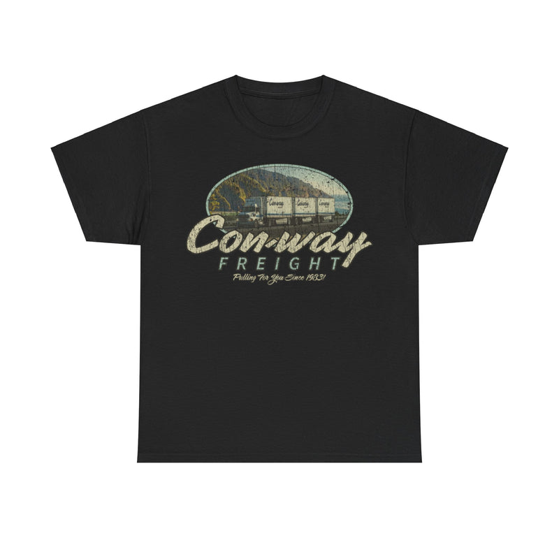 Load image into Gallery viewer, Conway Freight 1983 Trucking Distressed Print T-shirt