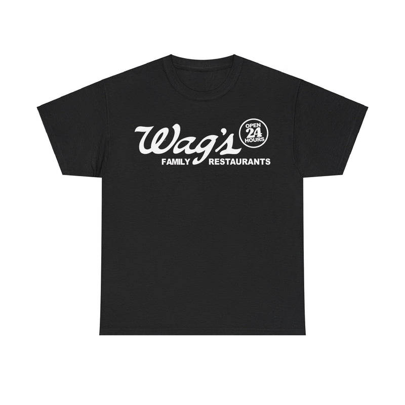 Load image into Gallery viewer, Wags Open 24 Hours Family Restaurant T-shirt