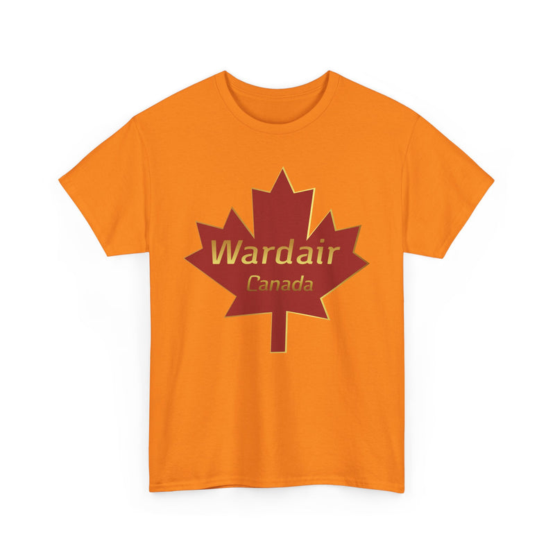 Load image into Gallery viewer, Wardair Canadian Maple Leaf Red Gold Charter Airline Vintage T-shirt