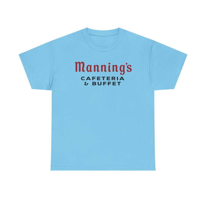 Load image into Gallery viewer, Manning's Cafeterias T-Shirt - Restaurant Industry Defunct Logo Tee