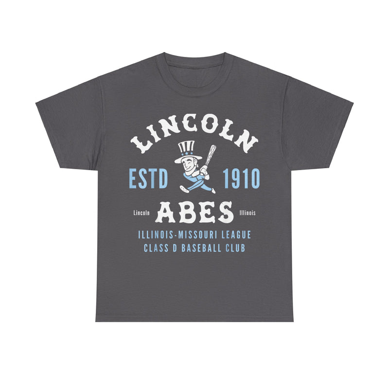 Load image into Gallery viewer, Lincoln Abes Est 1910 Illinois Baseball T-shirt