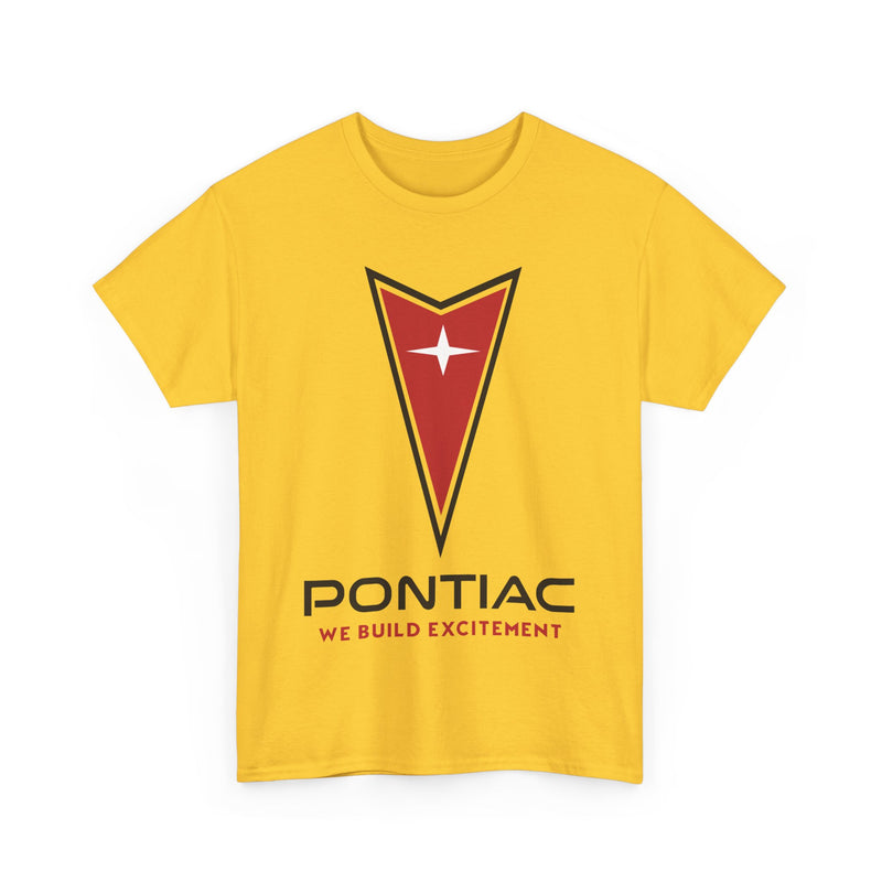 Load image into Gallery viewer, Pontiac We Build Excitement Red Arrow Star Logo Classic T-shirt