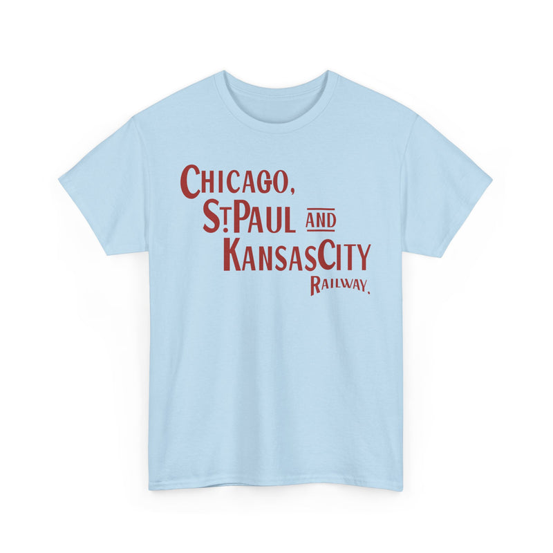 Load image into Gallery viewer, Chicago St Paul Kansas City Railway Railroad Logo Vintage T-Shirt