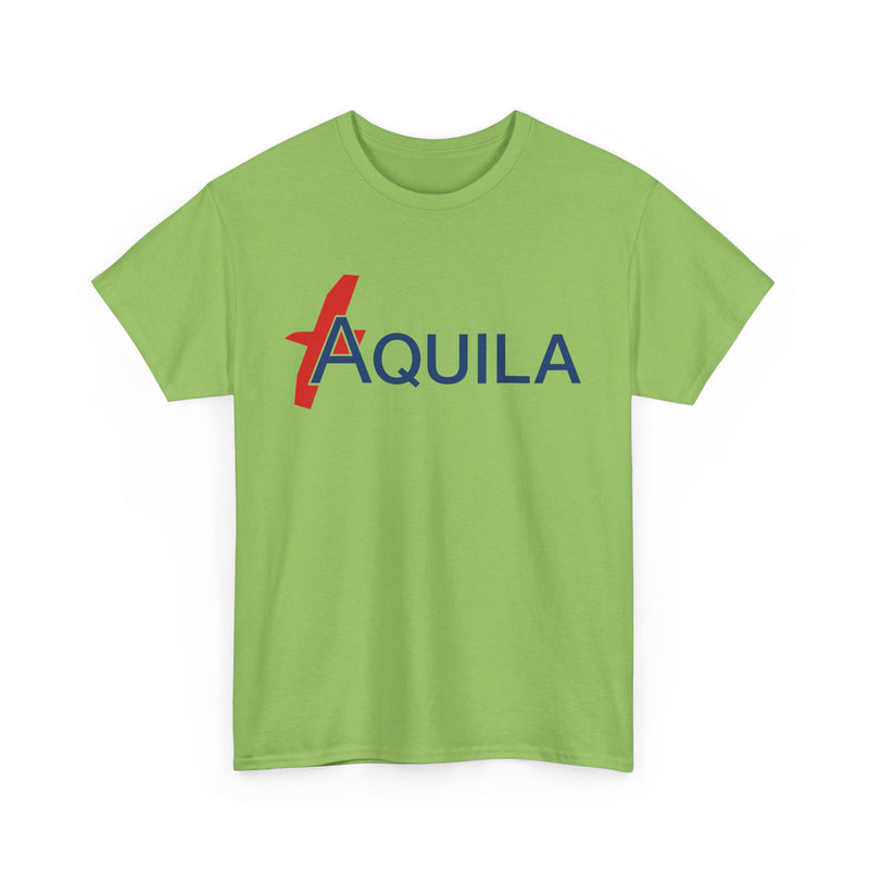 Load image into Gallery viewer, Aquila Italian Airline Red Blue Modern Logo Aviation History T-shirt