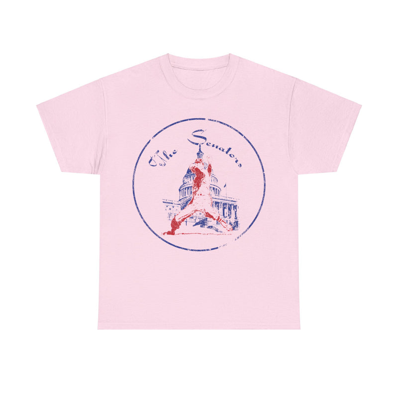 Load image into Gallery viewer, Washington DC Senators Red Blue Logo Baseball T-shirt